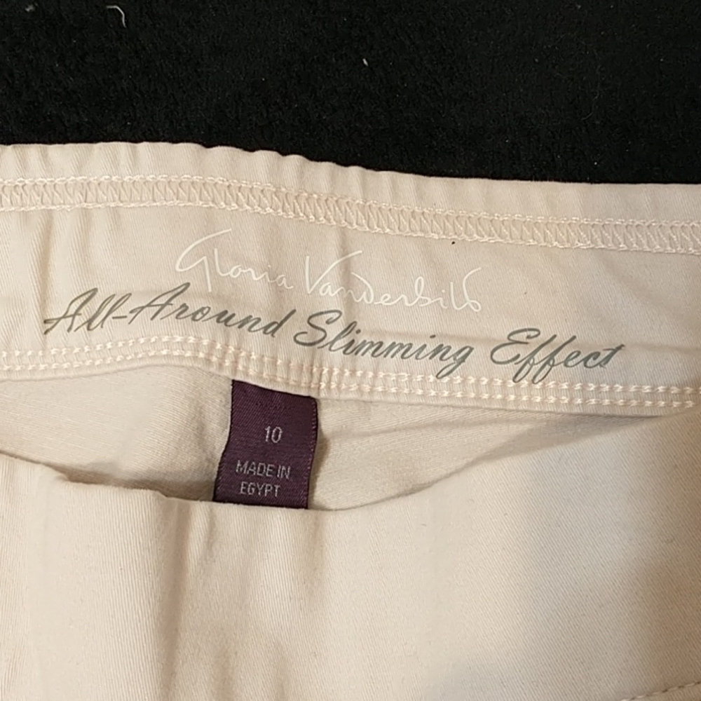 Gloria Vanderbilt Mid rise avery Clam Digger light pink pants women size 10 - Picture 5 of 8